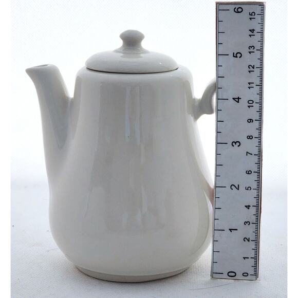 TEAPOT & TWO CREAMERS-Beige-Homer Laughlin-USA-Restaurant Ware Style - Picture 10 of 12